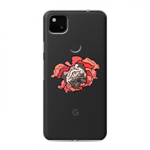 Полупрозрачный дизайнерский пластиковый чехол для Google Pixel 4a Собаки