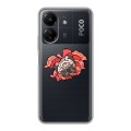 Полупрозрачный дизайнерский пластиковый чехол для Xiaomi Poco C65 Собаки