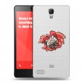 Полупрозрачный дизайнерский пластиковый чехол для Xiaomi RedMi Note Собаки