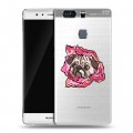 Полупрозрачный дизайнерский пластиковый чехол для Huawei P9 Plus Собаки