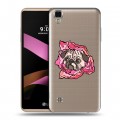 Полупрозрачный дизайнерский пластиковый чехол для LG X Style Собаки