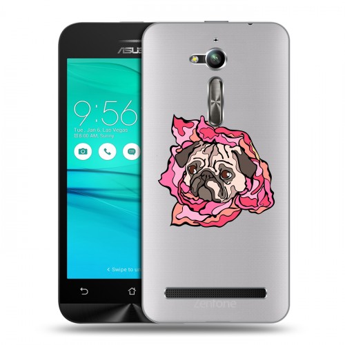 Полупрозрачный дизайнерский пластиковый чехол для ASUS ZenFone Go ZB500KL Собаки