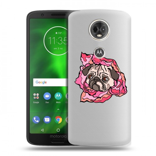 Полупрозрачный дизайнерский пластиковый чехол для Motorola Moto E5 Plus Собаки