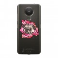 Полупрозрачный дизайнерский силиконовый с усиленными углами чехол для Nokia 1.4 Собаки