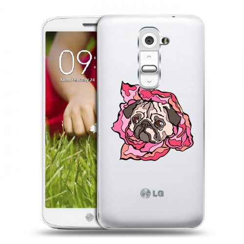 Полупрозрачный дизайнерский пластиковый чехол для LG Optimus G2 mini Собаки