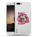 Полупрозрачный дизайнерский пластиковый чехол для Huawei Honor 6 Plus Собаки