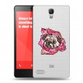 Полупрозрачный дизайнерский пластиковый чехол для Xiaomi RedMi Note Собаки