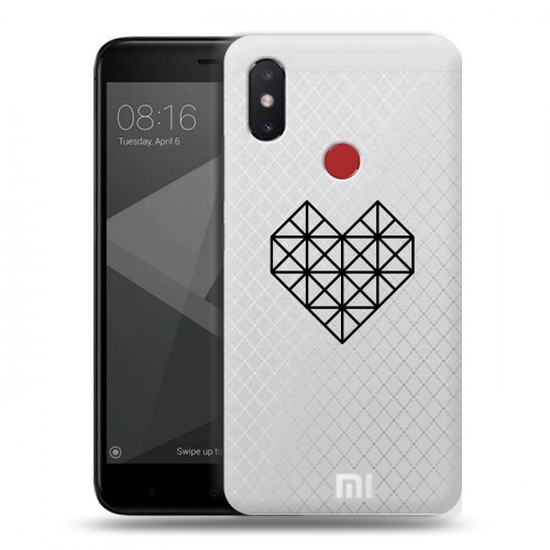 Полупрозрачный дизайнерский пластиковый чехол для Xiaomi Mi8 SE Прозрачные сердечки