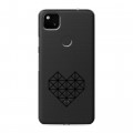 Полупрозрачный дизайнерский пластиковый чехол для Google Pixel 4a Прозрачные сердечки