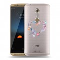 Полупрозрачный дизайнерский пластиковый чехол для ZTE Axon 7 Прозрачные сердечки