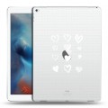 Полупрозрачный дизайнерский пластиковый чехол для Ipad Pro Прозрачные сердечки