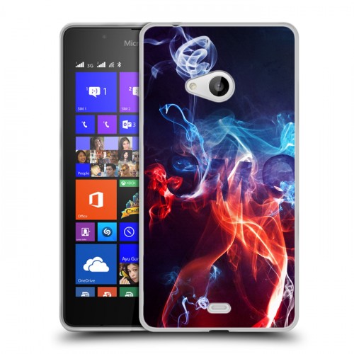 Дизайнерский пластиковый чехол для Microsoft Lumia 540 Абстракции Дым