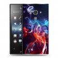 Дизайнерский пластиковый чехол для Sony Xperia acro S Абстракции Дым