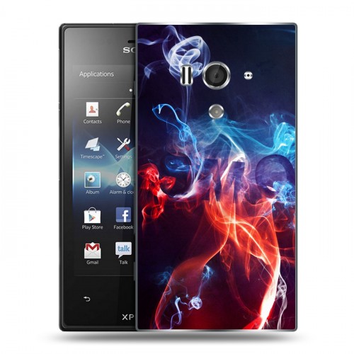 Дизайнерский пластиковый чехол для Sony Xperia acro S Абстракции Дым