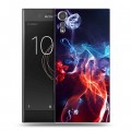 Дизайнерский пластиковый чехол для Sony Xperia XZs Абстракции Дым