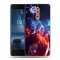 Дизайнерский пластиковый чехол для Nokia 8 Абстракции Дым