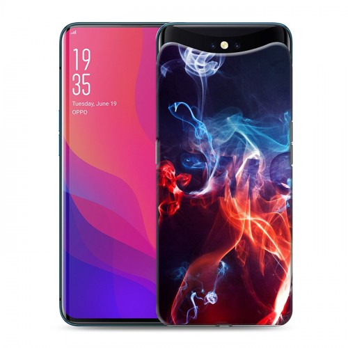 Дизайнерский силиконовый чехол для OPPO Find X Абстракции Дым