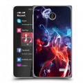 Дизайнерский пластиковый чехол для Nokia X Абстракции Дым