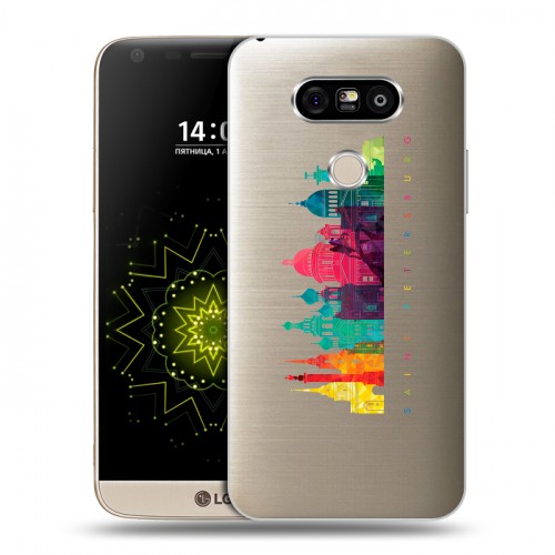 Полупрозрачный дизайнерский пластиковый чехол для LG G5 Санкт-Петербург