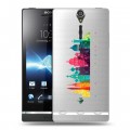 Полупрозрачный дизайнерский пластиковый чехол для Sony Xperia S Санкт-Петербург