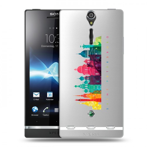 Полупрозрачный дизайнерский пластиковый чехол для Sony Xperia S Санкт-Петербург