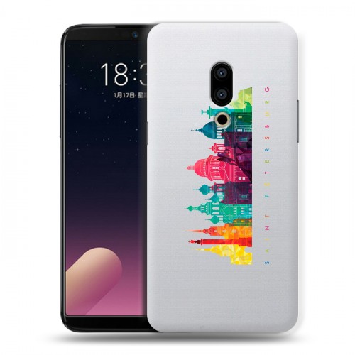 Полупрозрачный дизайнерский пластиковый чехол для Meizu 15 Plus Санкт-Петербург