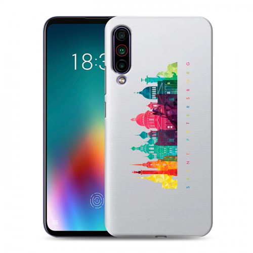 Полупрозрачный дизайнерский силиконовый чехол для Meizu 16T Санкт-Петербург