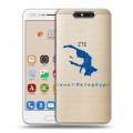 Полупрозрачный дизайнерский пластиковый чехол для ZTE Blade V8 Санкт-Петербург