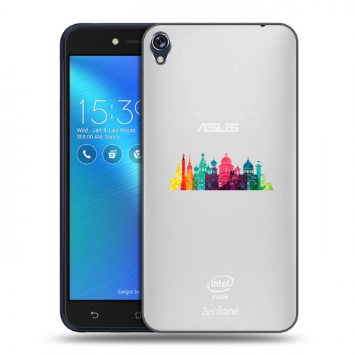 Полупрозрачный дизайнерский пластиковый чехол для Asus ZenFone Live Санкт-Петербург