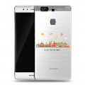 Полупрозрачный дизайнерский пластиковый чехол для Huawei P9 Plus Санкт-Петербург