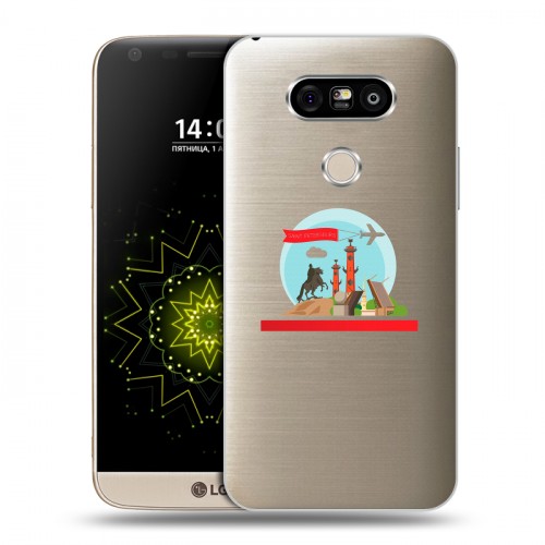 Полупрозрачный дизайнерский пластиковый чехол для LG G5 Санкт-Петербург