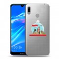 Полупрозрачный дизайнерский пластиковый чехол для Huawei Y6 (2019) Санкт-Петербург