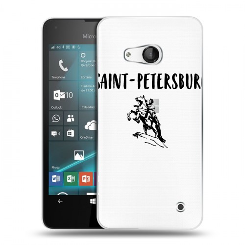 Полупрозрачный дизайнерский пластиковый чехол для Microsoft Lumia 550 Санкт-Петербург