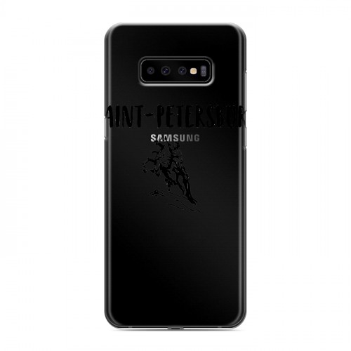 Полупрозрачный дизайнерский пластиковый чехол для Samsung Galaxy S10 Plus Санкт-Петербург