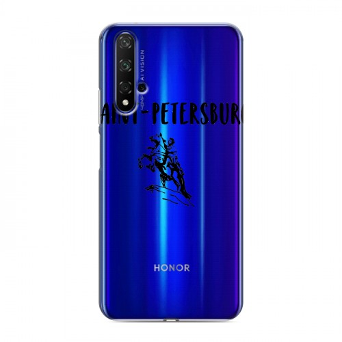 Полупрозрачный дизайнерский пластиковый чехол для Huawei Honor 20 Санкт-Петербург