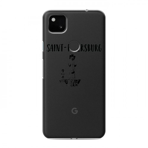 Полупрозрачный дизайнерский пластиковый чехол для Google Pixel 4a Санкт-Петербург