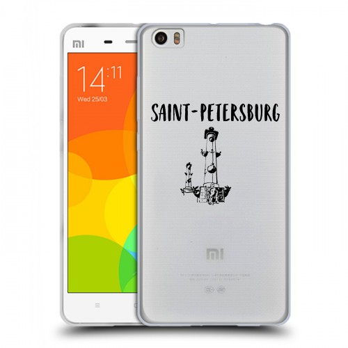 Полупрозрачный дизайнерский силиконовый чехол для Xiaomi Mi Note Санкт-Петербург