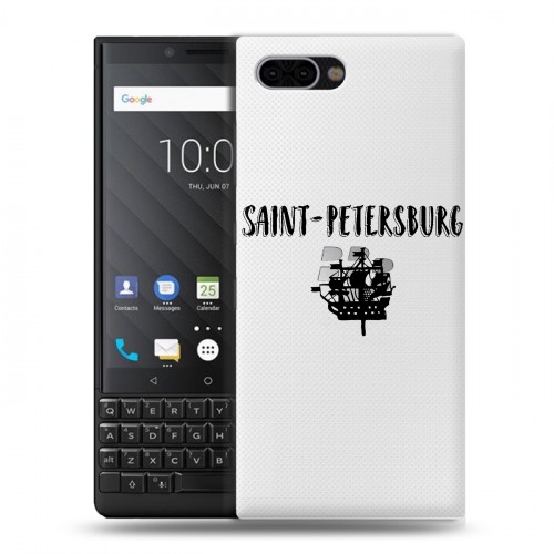 Полупрозрачный дизайнерский пластиковый чехол для BlackBerry KEY2 Санкт-Петербург