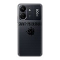 Полупрозрачный дизайнерский пластиковый чехол для Xiaomi Poco C65 Санкт-Петербург