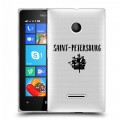 Полупрозрачный дизайнерский пластиковый чехол для Microsoft Lumia 435 Санкт-Петербург