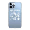 Полупрозрачный дизайнерский пластиковый чехол для Iphone 13 Pro Max Санкт-Петербург