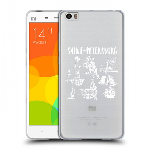 Полупрозрачный дизайнерский пластиковый чехол для Xiaomi Mi Note Санкт-Петербург