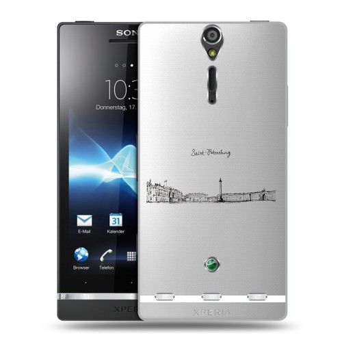 Полупрозрачный дизайнерский пластиковый чехол для Sony Xperia S Санкт-Петербург