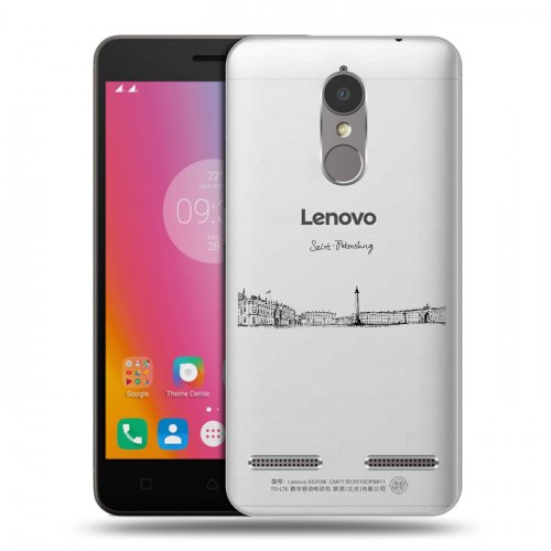 Полупрозрачный дизайнерский силиконовый чехол для Lenovo K6 Санкт-Петербург