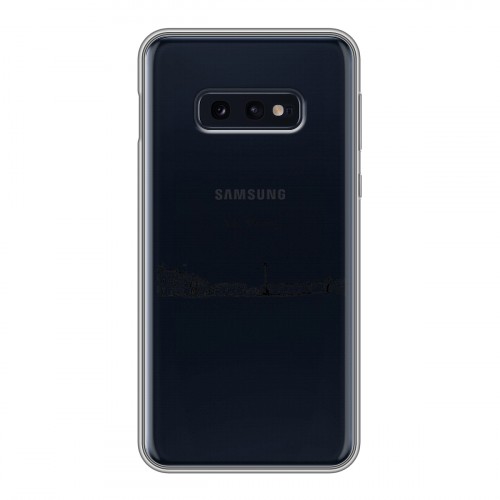 Полупрозрачный дизайнерский силиконовый чехол для Samsung Galaxy S10e Санкт-Петербург