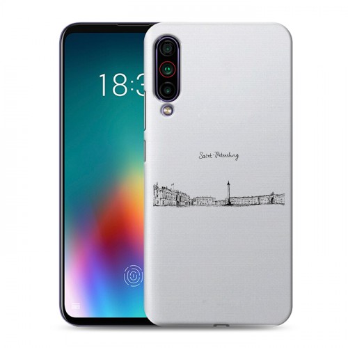 Полупрозрачный дизайнерский силиконовый чехол для Meizu 16T Санкт-Петербург