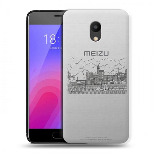 Полупрозрачный дизайнерский пластиковый чехол для Meizu M6 Санкт-Петербург