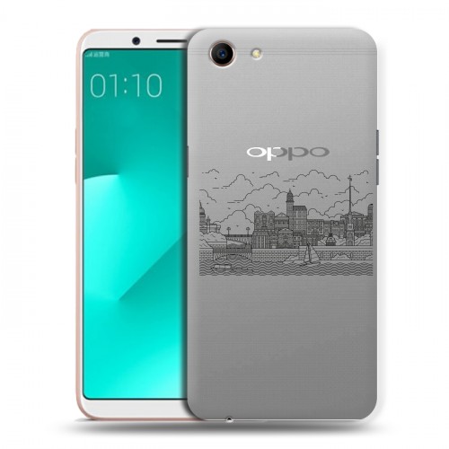 Полупрозрачный дизайнерский пластиковый чехол для OPPO A83 Санкт-Петербург