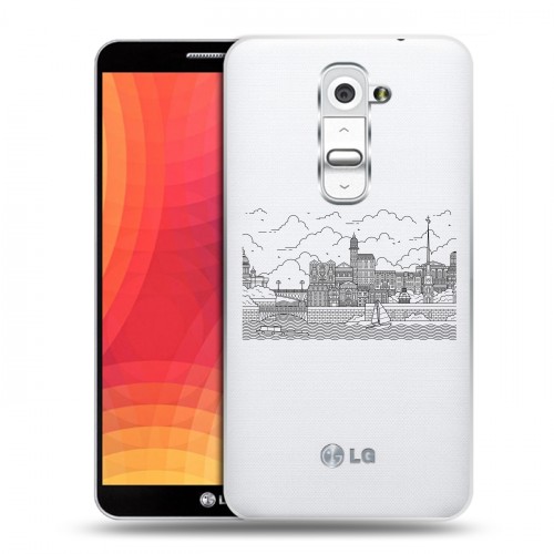 Полупрозрачный дизайнерский пластиковый чехол для LG Optimus G2 Санкт-Петербург