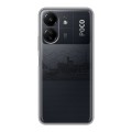 Полупрозрачный дизайнерский силиконовый чехол для Xiaomi Poco C65 Санкт-Петербург